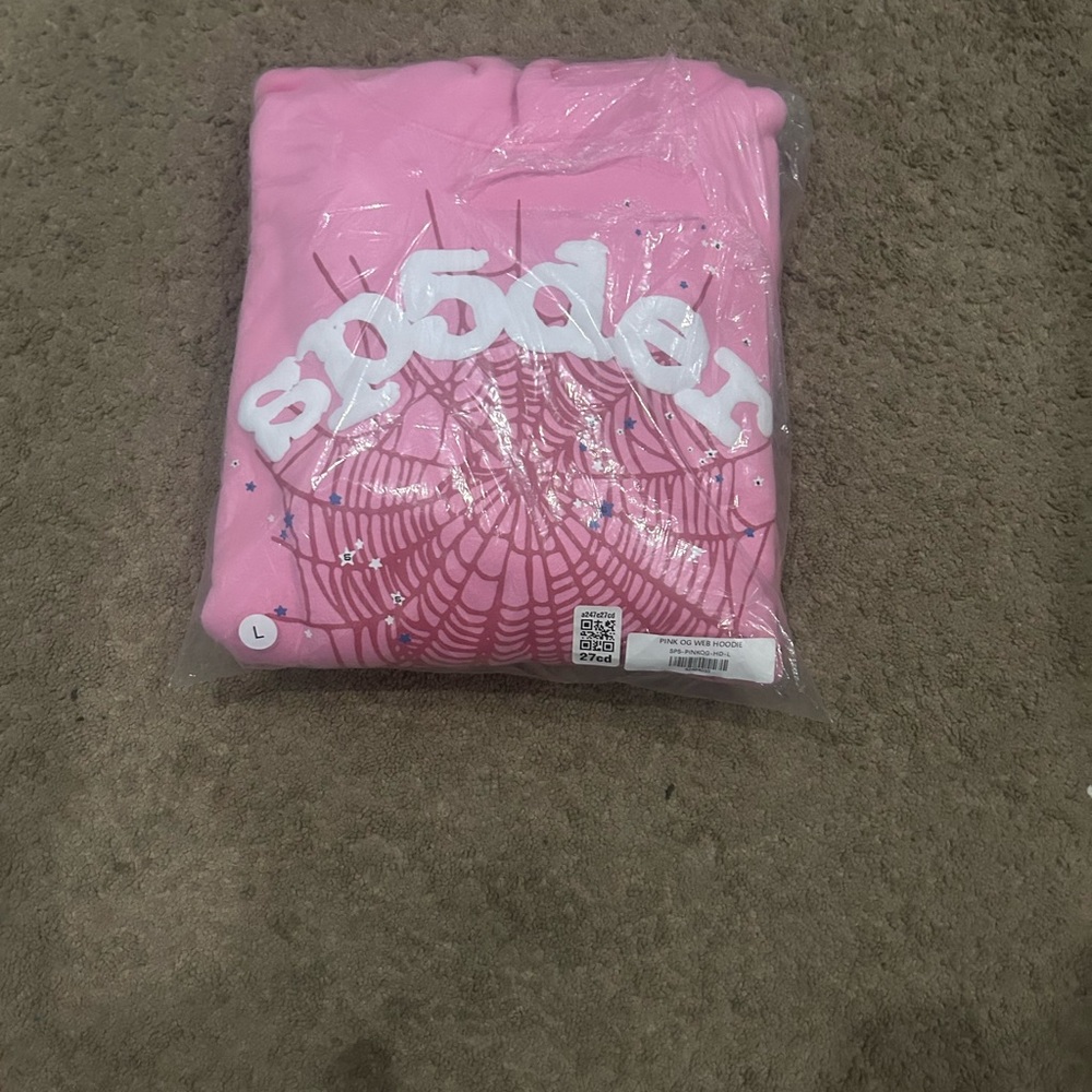 Sp5der OG Web Hoodie Pink